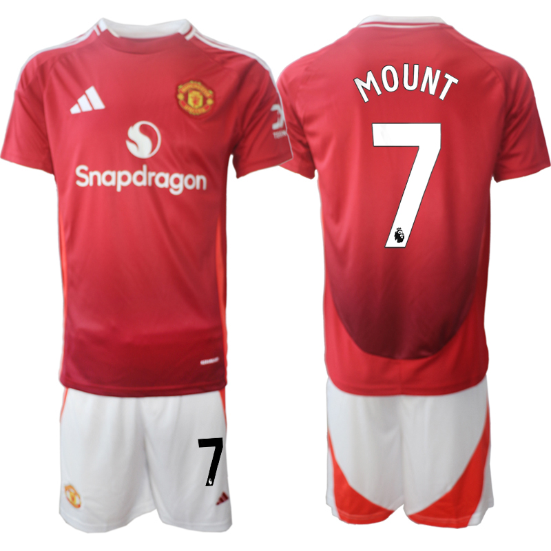 Men 2024-2025 Club Manchester United home Red #7 Soccer Jerseys